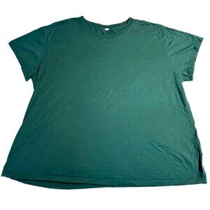 Lululemon All Yours Dot Size 20 Plus Size Green Tee T-Shirt Short Sleeves